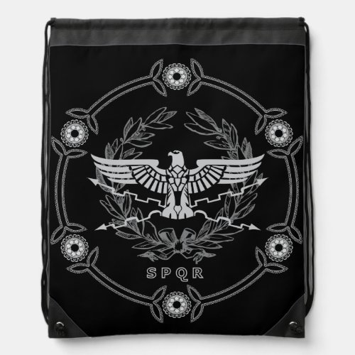 Roman Empire Emblem Drawstring Bag