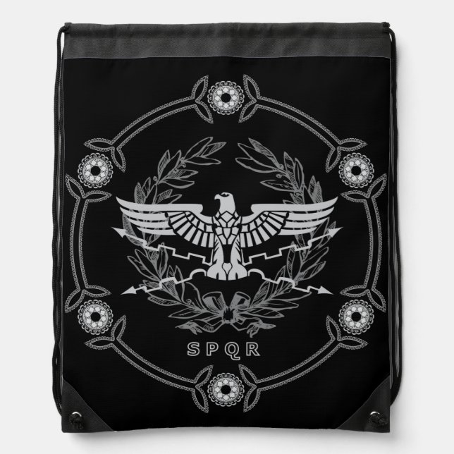 Roman Empire Emblem Drawstring Bag (Front)