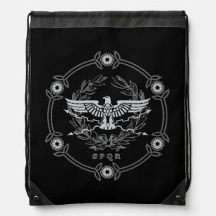 Roman Empire Emblem Drawstring Bag