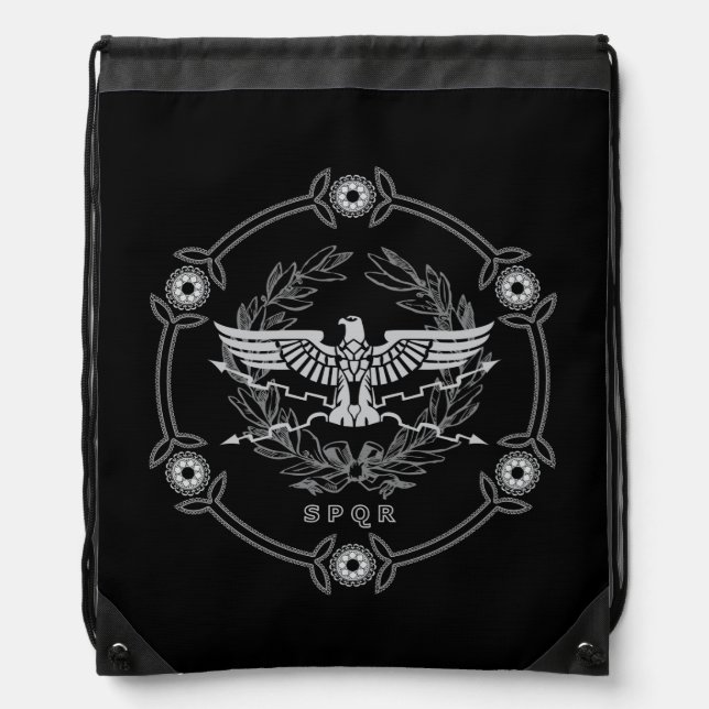 Roman Empire Emblem Drawstring Bag (Front)