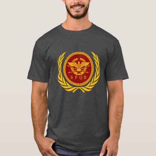 Roman Empire SPQR Eagle Emblem and Wreath t_shirt