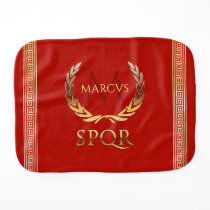 Roman Empire Style Laurel Wreath Baby Burp Cloth Roman Empire Style Laurel Wreath Baby Burp Cloth