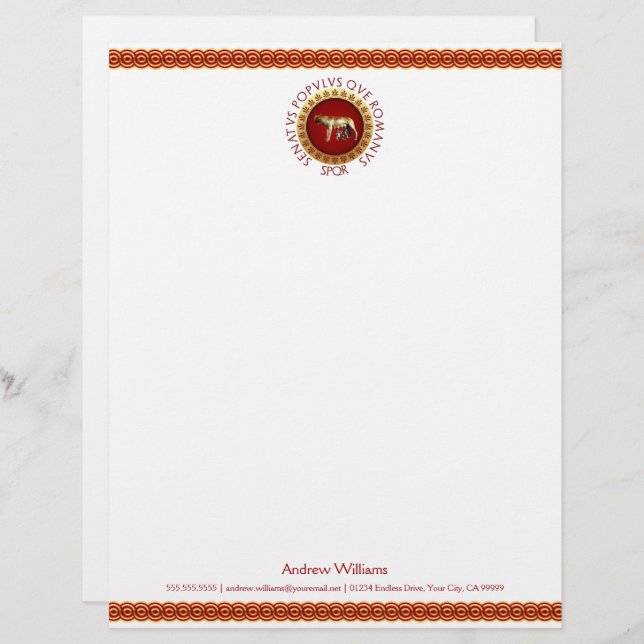 Roman Empire Style Letterhead (Front/Back)