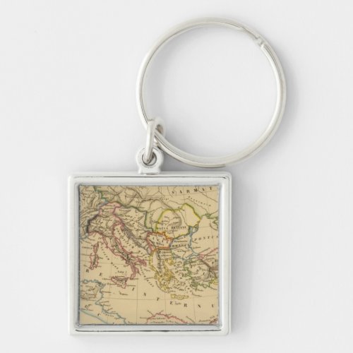 Roman Empire under Constantine and Trajan Keychain