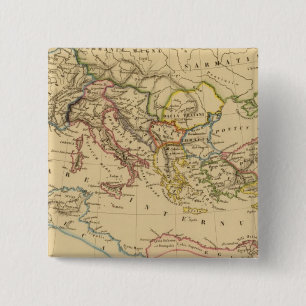 Roman Empire under Constantine and Trajan Pinback Button