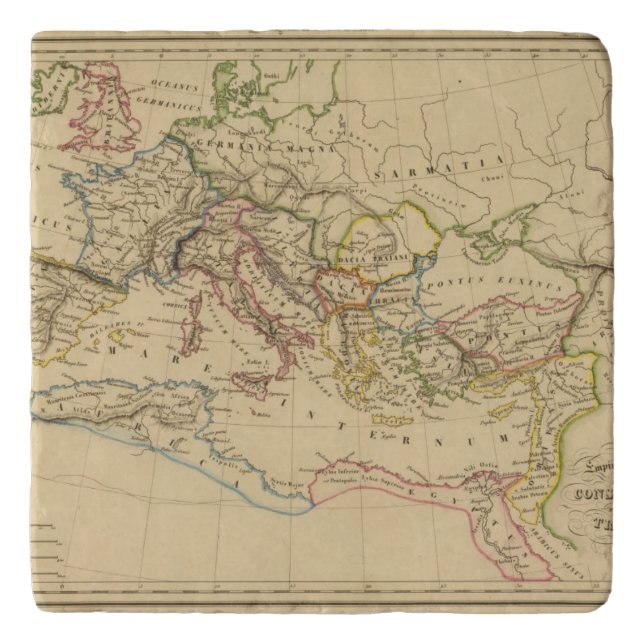 Roman Empire under Constantine and Trajan Trivet (Front)