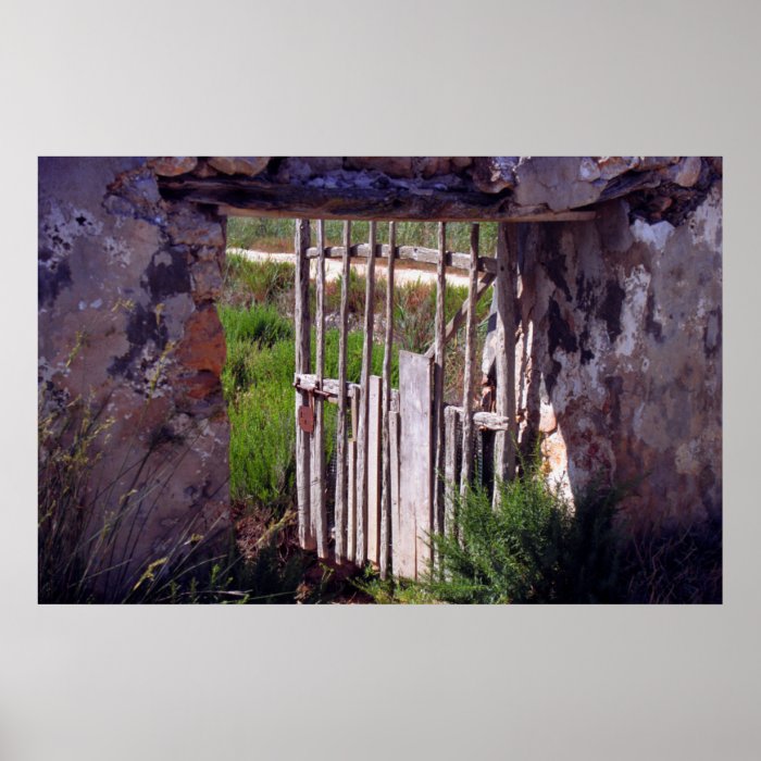 Roman fence, Ibiza, Spain Poster