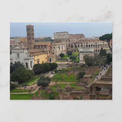 Roman Forum and Colosseum Postcard