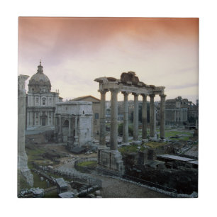 Roman Forum at dawn Ceramic Tile