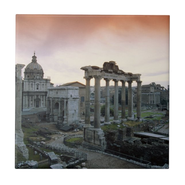 Roman Forum at dawn Ceramic Tile (Front)