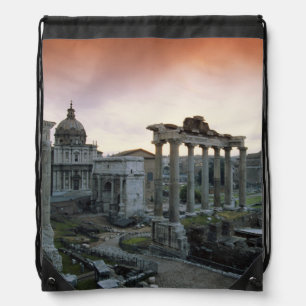 Roman Forum at dawn Drawstring Bag