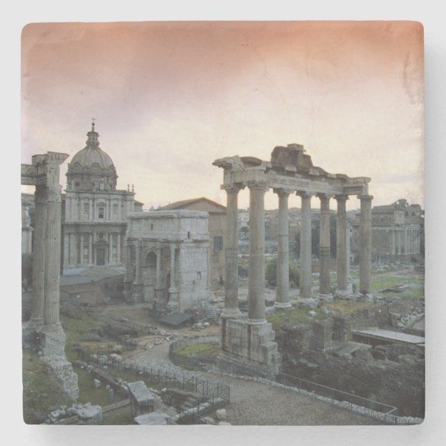 Roman Forum at dawn Stone Coaster (Front)