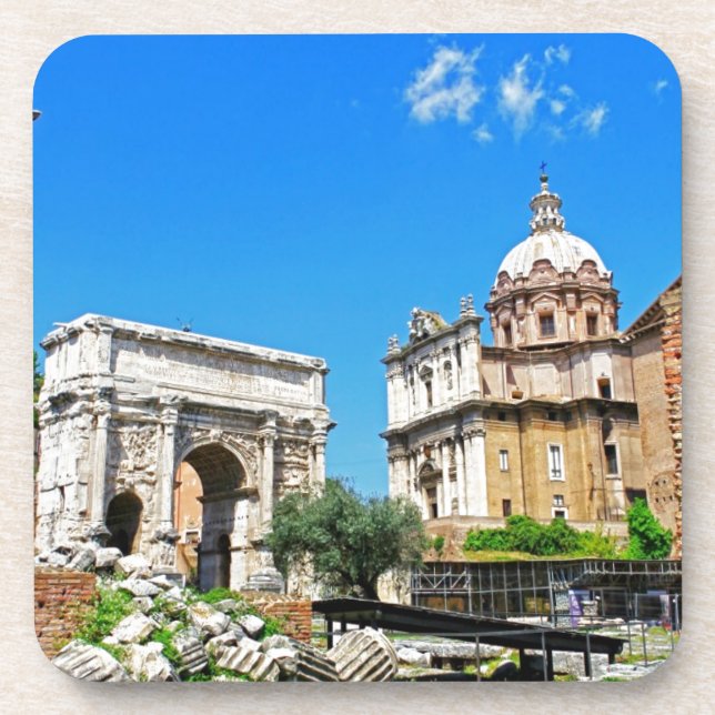 Roman forum beverage coaster (Front)