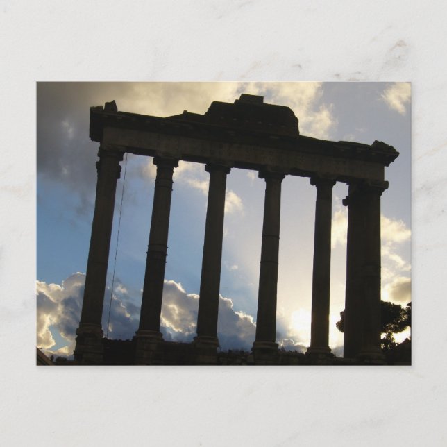 roman forum columns postcard (Front)