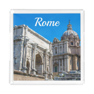 Roman Forum ruins in Rome, Italy Acrylic Tray