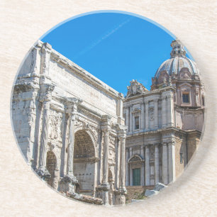 Roman Forum ruins in Rome, Italy Coaster