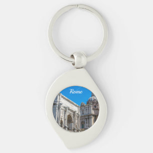Roman Forum ruins in Rome, Italy Keychain