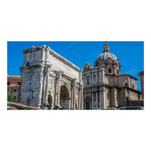 Roman Forum ruins in Rome, Italy Poster