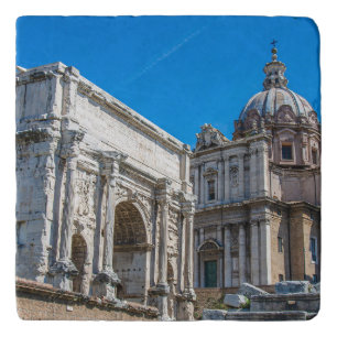 Roman Forum ruins in Rome, Italy Trivet