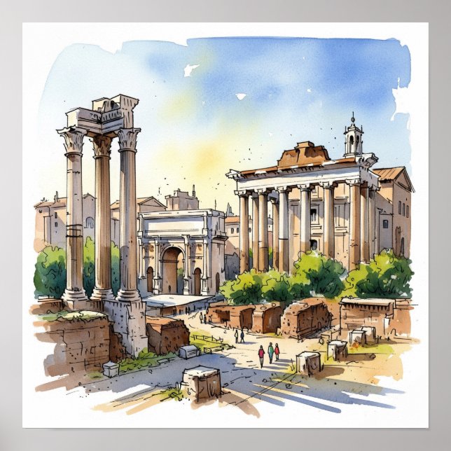 Roman Forum Ruins Poster (Front)