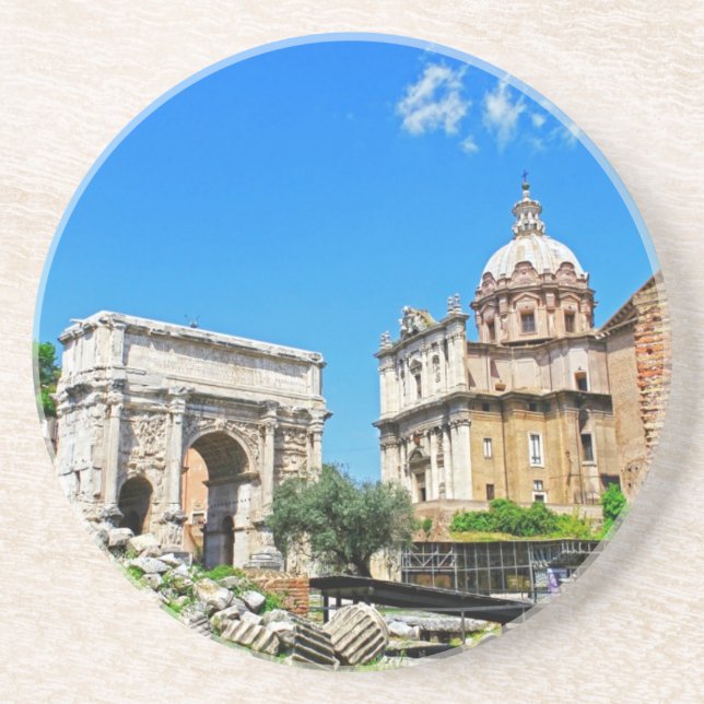 Roman forum sandstone coaster (Front)