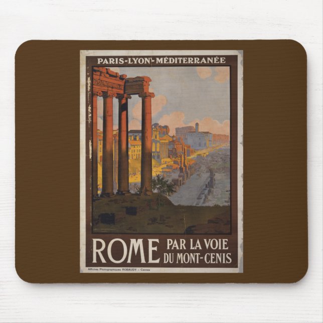 Roman Forum Vintage Travel Advertisement Mouse Pad (Front)
