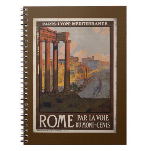 Roman Forum Vintage Travel Advertisement Notebook
