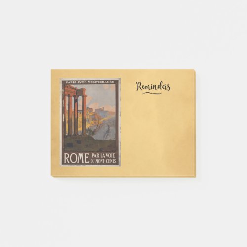 Roman Forum Vintage Travel Advertisement Post_it Notes