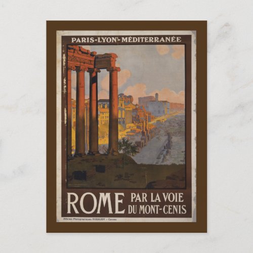 Roman Forum Vintage Travel Advertisement Postcard