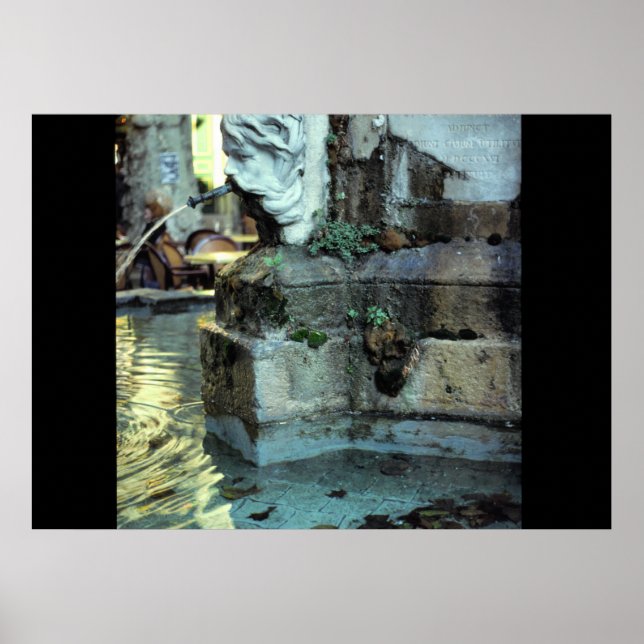 Roman Fountain, Aix-en-Provence, France Poster (Front)