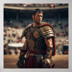 Roman General Maximus Gladiator in the Arena - Epi Poster