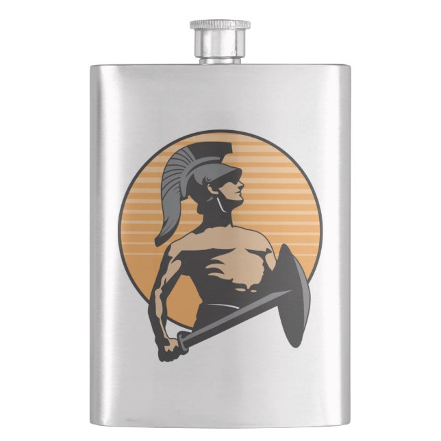 Roman Gladiator Hip Flask (Front)