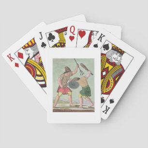 Roman Gladiators, from 'L'Antica Roma', 1825 (colo Poker Cards