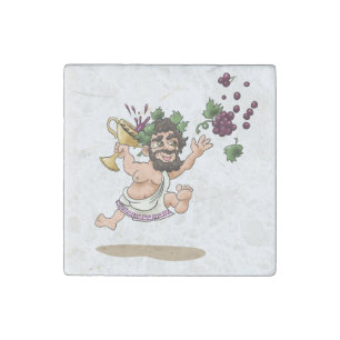 Roman god Bacchus Stone Magnet