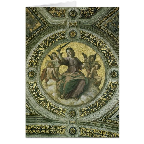 Roman Goddess Justice with Angels by Raphael