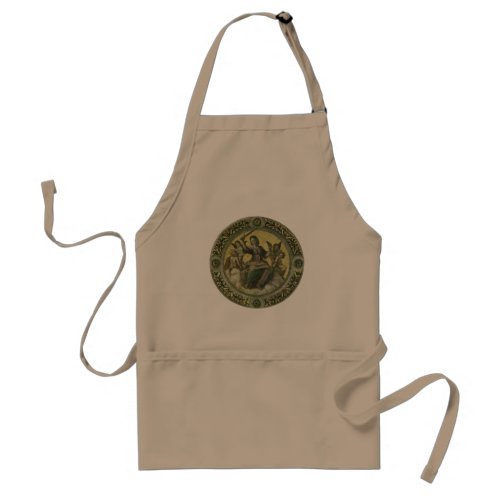 Roman Goddess Justice with Angels by Raphael Adult Apron