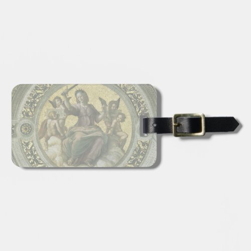 Roman Goddess Justice with Angels by Raphael Luggage Tag