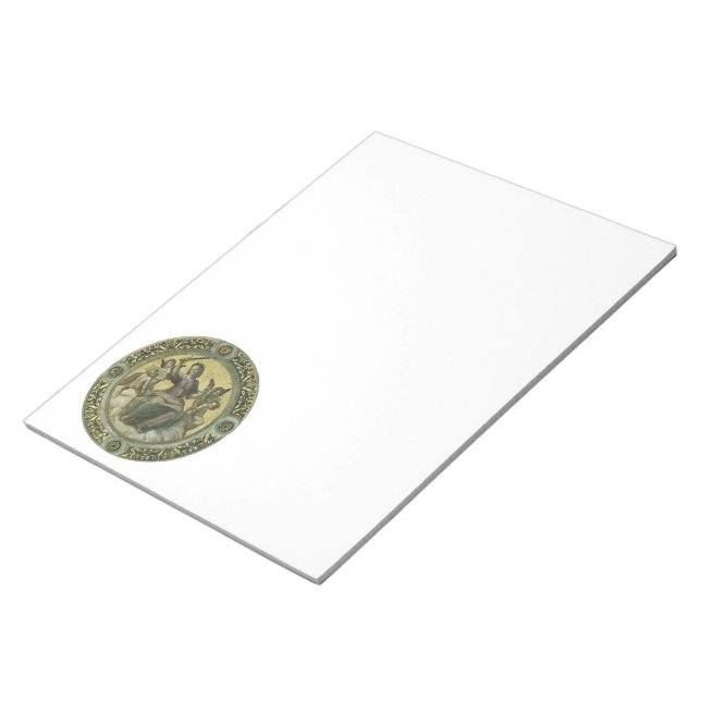 Roman Goddess Justice with Angels by Raphael Notepad (Angled)