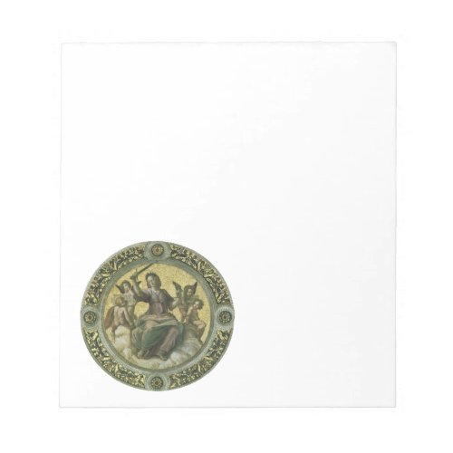 Roman Goddess Justice with Angels by Raphael Notepad