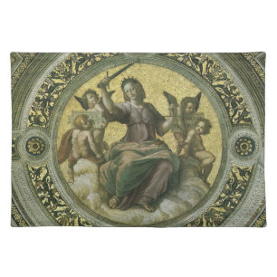 Roman Goddess Justice with Angels by Raphael Placemat