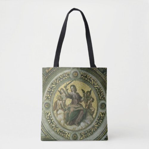 Roman Goddess Justice with Angels by Raphael Tote Bag