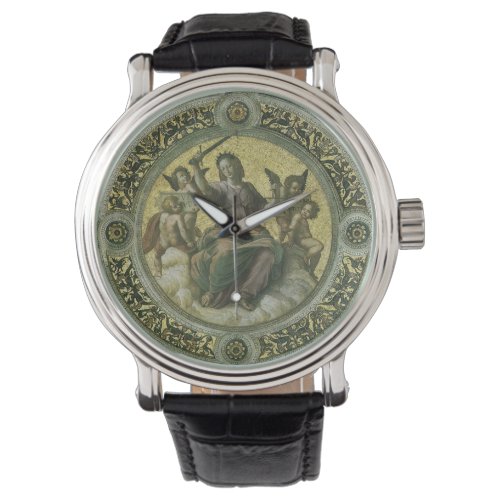 Roman Goddess Justice with Angels by Raphael Watch