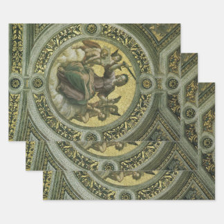 Roman Goddess Justice with Angels by Raphael Wrapping Paper Sheets