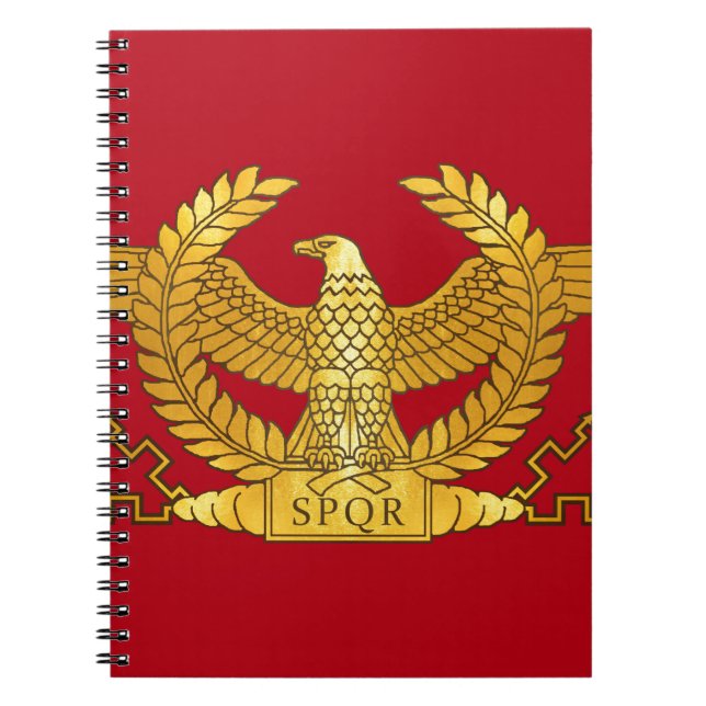 Roman Golden Eagle on Red Notebook (Front)