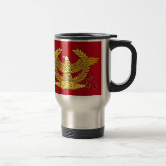 Roman Golden Eagle on Red Travel Mug