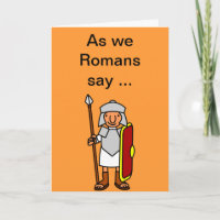 Roman Happy Birthday Greetings Card