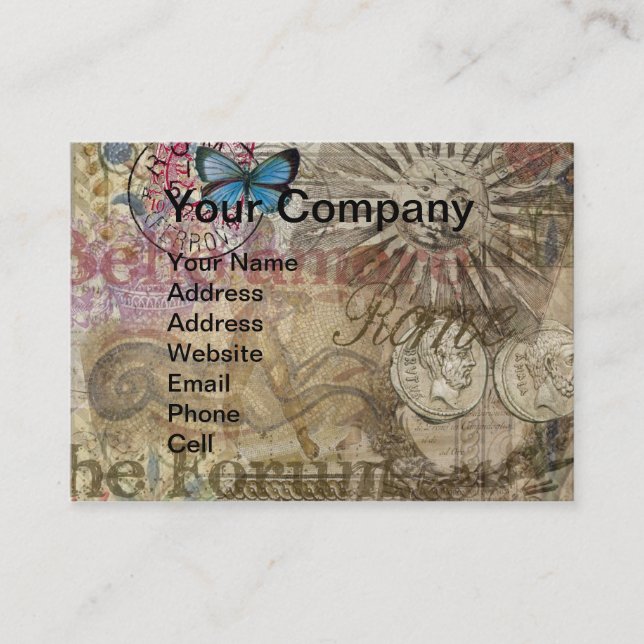 Roman History Italy Travel Vacation Holiday City Business Card (Front)
