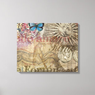 Roman History Italy Travel Vacation Holiday City Canvas Print