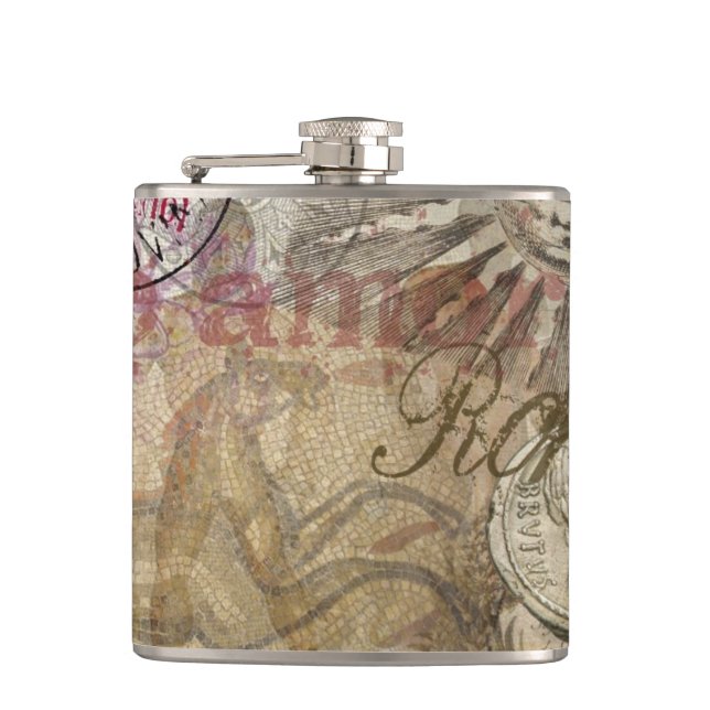 Roman History Italy Travel Vacation Holiday City Flask (Front)