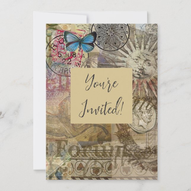 Roman History Italy Travel Vacation Holiday City Invitation (Front)